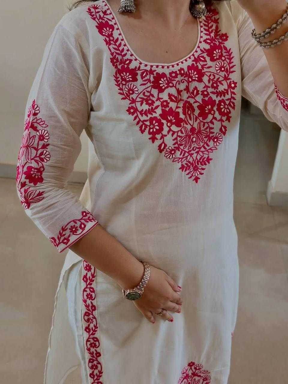 Silk Cotton Embroidery Ladies Suit - MYLUXURY LANE ENTERPRISE